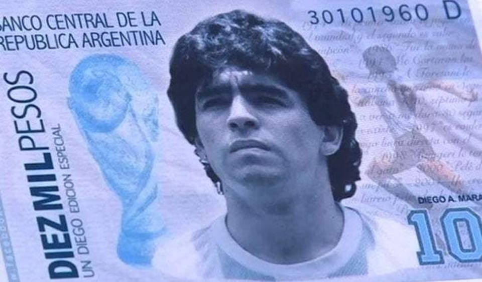 Maradona sắp xuất hiện trên tờ tiền có mệnh giá lớn nhất Argentina - 1 Maradona sắp xuất hiện trên tờ tiền có mệnh giá lớn nhất Argentina - 1