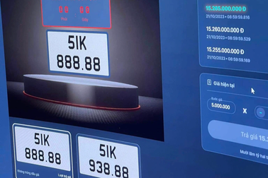 Người trúng đấu giá biển số 51K-888.88 đã nộp tiền