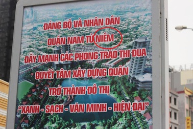 Hà Nội: Hàng chục pa nô tuyên truyền viết sai chính tả