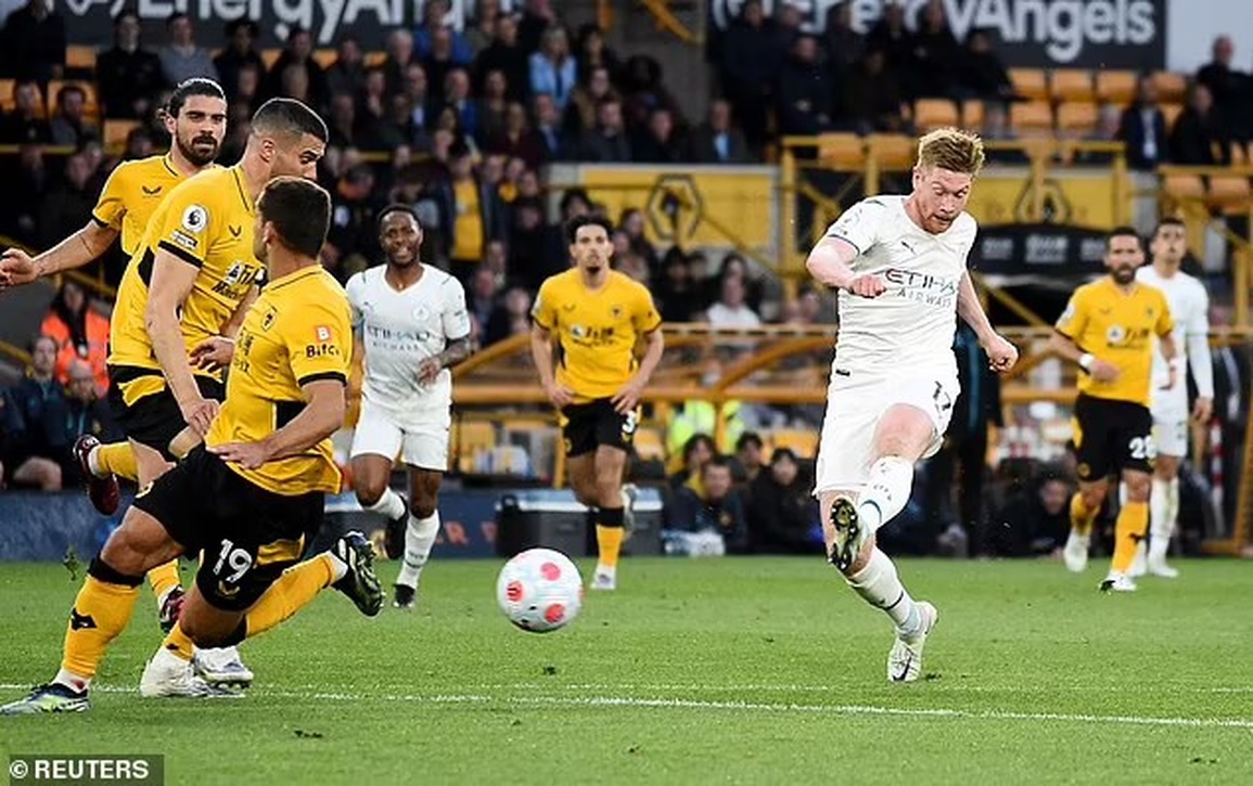 Lập poker vào lưới Wolves, De Bruyne vẫn tiếc rẻ bỏ lỡ bàn thắng thứ 5 - 2 Lập poker vào lưới Wolves, De Bruyne vẫn tiếc rẻ bỏ lỡ bàn thắng thứ 5 - 2