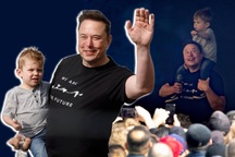 Tỷ phú Elon Musk gây sốt với hình ảnh "bố đảm": Vừa làm việc, vừa trông con