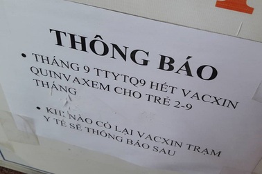 Hết vắc xin 5 trong 1, phụ huynh hoang mang