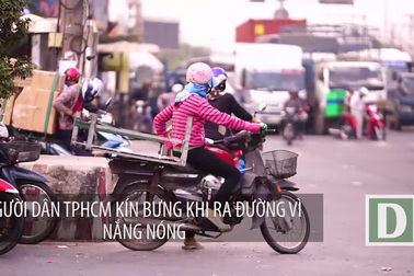 Người Sài Gòn hóa Ninja để tránh nắng nóng