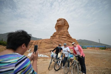 Tượng Nhân sư "nhái" ở Trung Quốc sẽ bị phá hủy