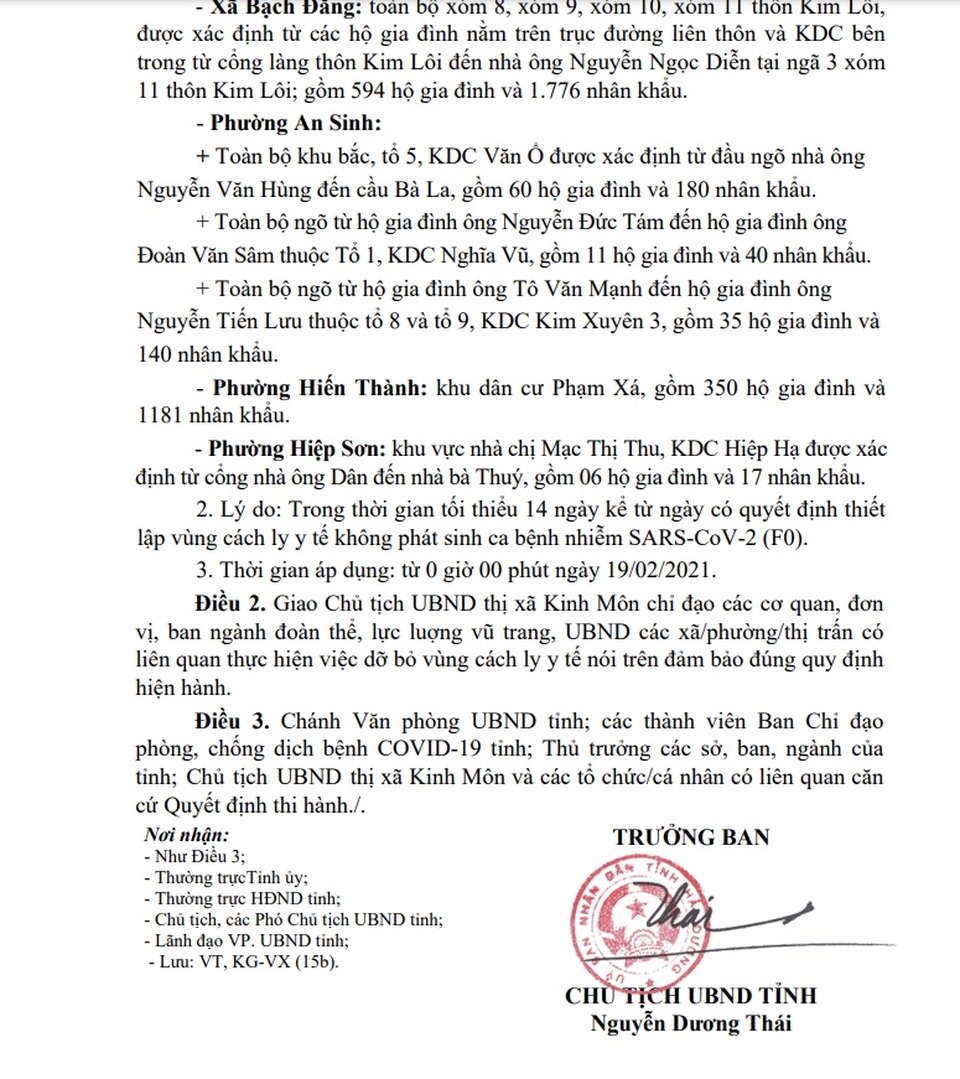 Kết thúc thời gian cách ly y tế tại các cụm dân cư ở thị xã Kinh Môn - 3 Kết thúc thời gian cách ly y tế tại các cụm dân cư ở thị xã Kinh Môn - 3