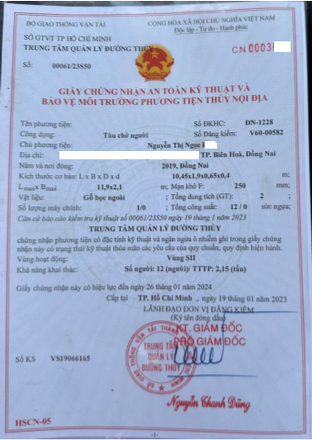 Cục Đăng kiểm thông tin về con tàu lật ở Đồng Nai khiến thai phụ tử vong - 1 Cục Đăng kiểm thông tin về con tàu lật ở Đồng Nai khiến thai phụ tử vong - 1