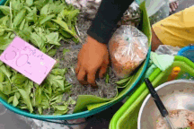 Đặc sản tép nhảy tanh tách trong miệng, thực khách muốn ăn phải ra vỉa hè