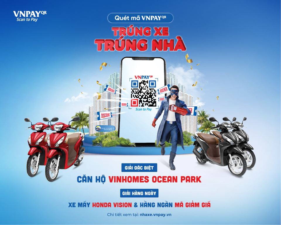 Căn hộ Vinhomes và hàng chục xe Honda Vision khi thanh toán VNPAY-QR vẫn đang chờ đón người dùng - 2 Căn hộ Vinhomes và hàng chục xe Honda Vision khi thanh toán VNPAY-QR vẫn đang chờ đón người dùng - 2