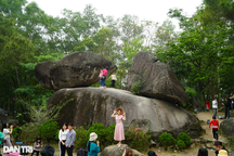 Du khách thỏa sức check-in ở đường hoa lễ hội tình yêu Hòn Trống Mái