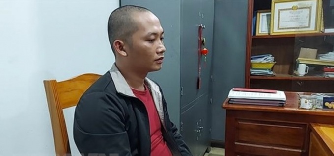Đối tượng Trần Thanh Tú tại cơ quan điều tra.
