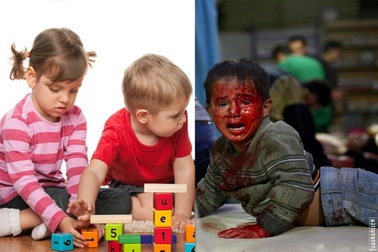 Dân mạng rơi nước mắt với bộ ảnh “sự trái ngược đáng sợ giữa chiến tranh và hòa bình”