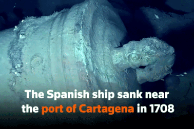 Hé lộ cảnh chưa từng có về xác tàu đắm chứa kho châu báu giá hơn 17 tỷ USD