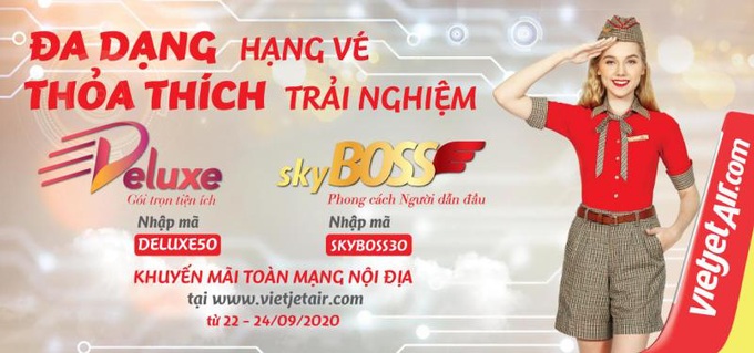 Thỏa thích trải nghiệm hạng vé mới Deluxe cùng Vietjet với khuyến mại tới 50% - Ảnh 1.