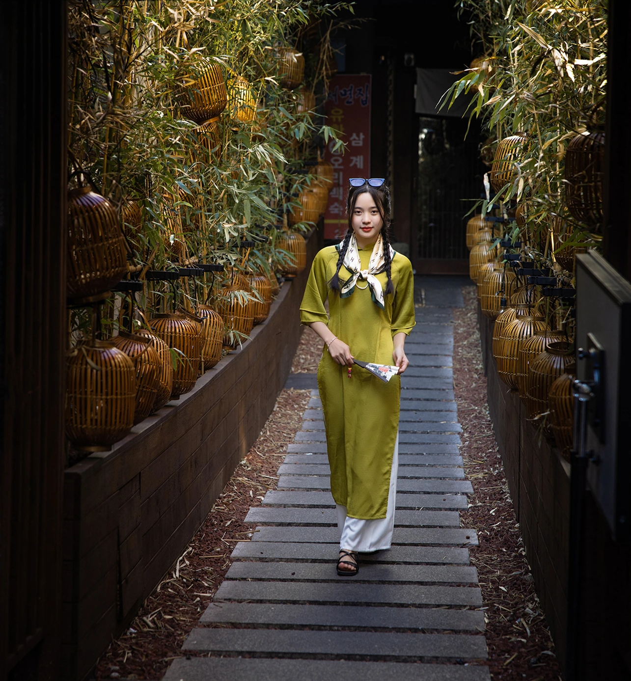 និស្សិតស្រីវៀតណាមស្លៀក Ao Dai ទៅថតរូបក្នុងអាកាសធាតុដក៥អង្សាសេនៅកូរ៉េ - ៦ Nữ sinh Việt diện áo dài chụp ảnh giữa tiết trời âm 5 độ C ở Hàn Quốc - 6