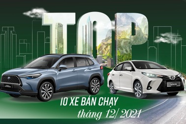 10 xe bán chạy nhất tháng 12/2021: Corolla Cross lập đỉnh, Accent trở lại