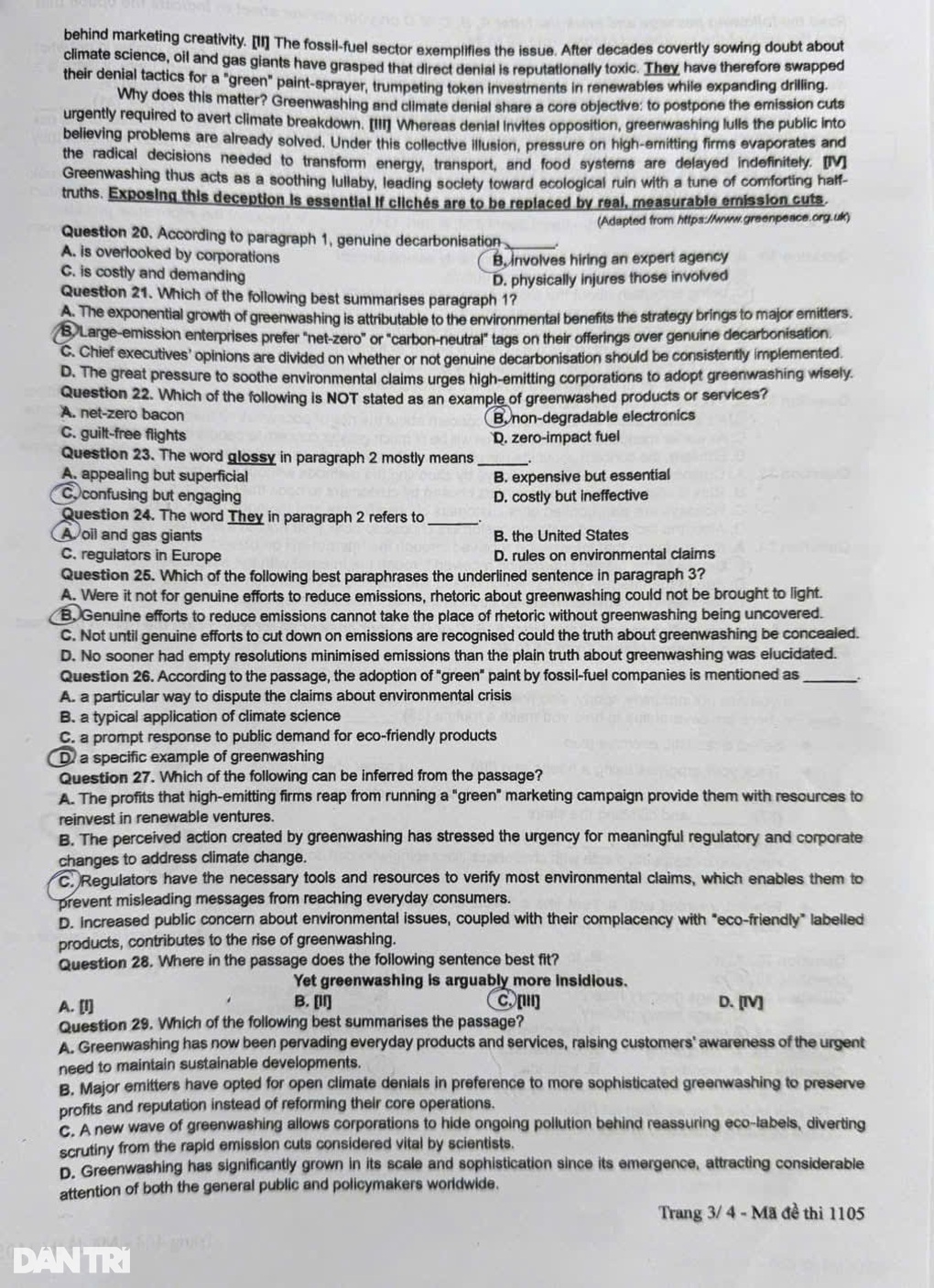 9.0 đọc hiểu IELTS cũng không hiểu hết đề tiếng Anh thi tốt nghiệp? - 3 9.0 đọc hiểu IELTS cũng không hiểu hết đề tiếng Anh thi tốt nghiệp? - 3
