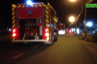 Hiện trường cháy nhà kho trong khu công nghiệp Tân Tạo