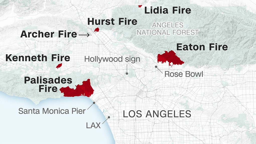 Cháy rừng Los Angeles thiêu rụi loạt biệt thự đắt đỏ, thiệt hại trăm tỷ USD - 1