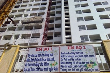 Công trình xây dựng chung cư khuyên an toàn lao động… bằng thơ