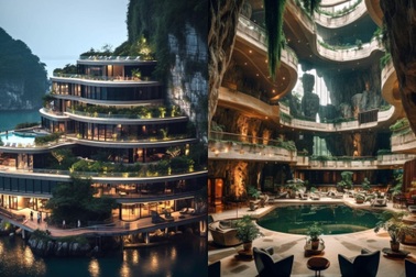 Xôn xao khách sạn "lưng tựa núi" bên trong vùng lõi vịnh Hạ Long