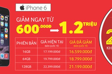 iPhone 6 chính hãng bất ngờ giảm 1,2 triệu – Samsung Galaxy Tab 3 Lite (T111) giá chỉ còn 3.190.000 đồng