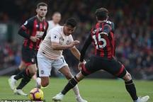 Bournemouth 1-2 Man Utd: Thoát hiểm ở phút bù giờ