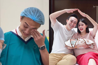 Ông xã Hoa hậu Ngân Anh khóc nức nở khi vợ vượt cạn lúc đang bị sốt