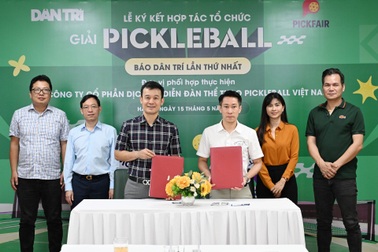 Báo Dân trí và PICKFAIR ký kết hợp tác tổ chức giải pickleball báo Dân trí lần thứ nhất