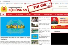 Lập website giả mạo Cổng thông tin điện tử Bộ công an để lừa đảo