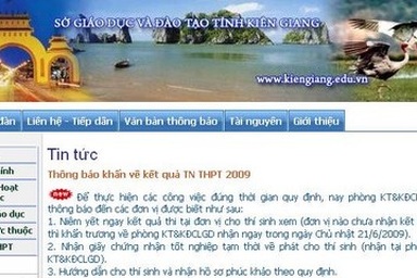 Kiên Giang “hoả tốc” công bố điểm tốt nghiệp