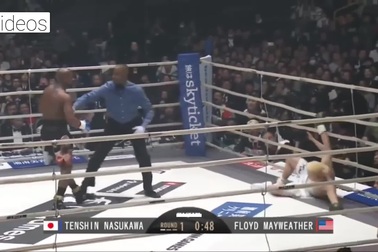 Floyd Mayweather chỉ mất 3 phút để hạ gục võ sĩ người Nhật Bản