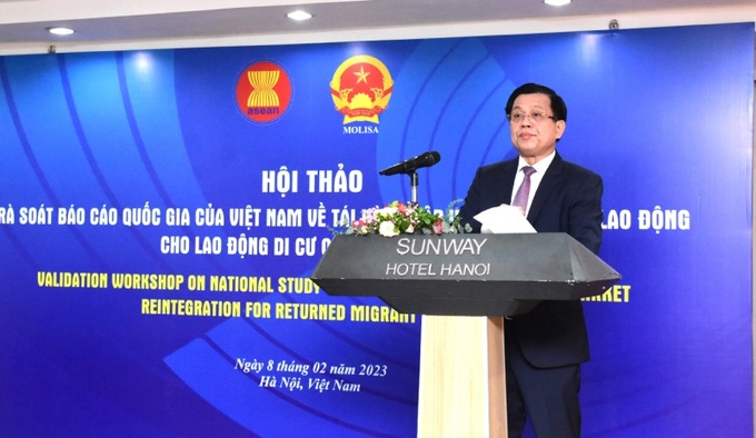 Thứ trưởng Nguyễn Bá Hoan phát biểu khai mạc Hội thảo