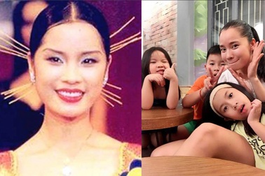 Á hậu "đông con nhất showbiz" Ngô Thúy Hà tái xuất xinh đẹp ở tuổi 40