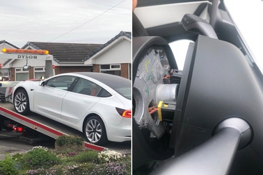 Kì lạ xe Tesla Model 3 rơi vô lăng chỉ một tháng sau khi mua