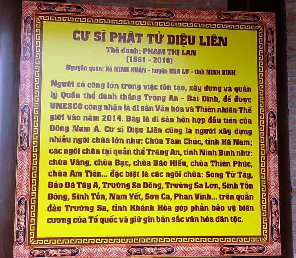 Cư Sĩ Phật Tử Diệu Liên: Người Gieo Mầm Phật Pháp và Công Đức Xây Dựng Chùa Tam Chúc