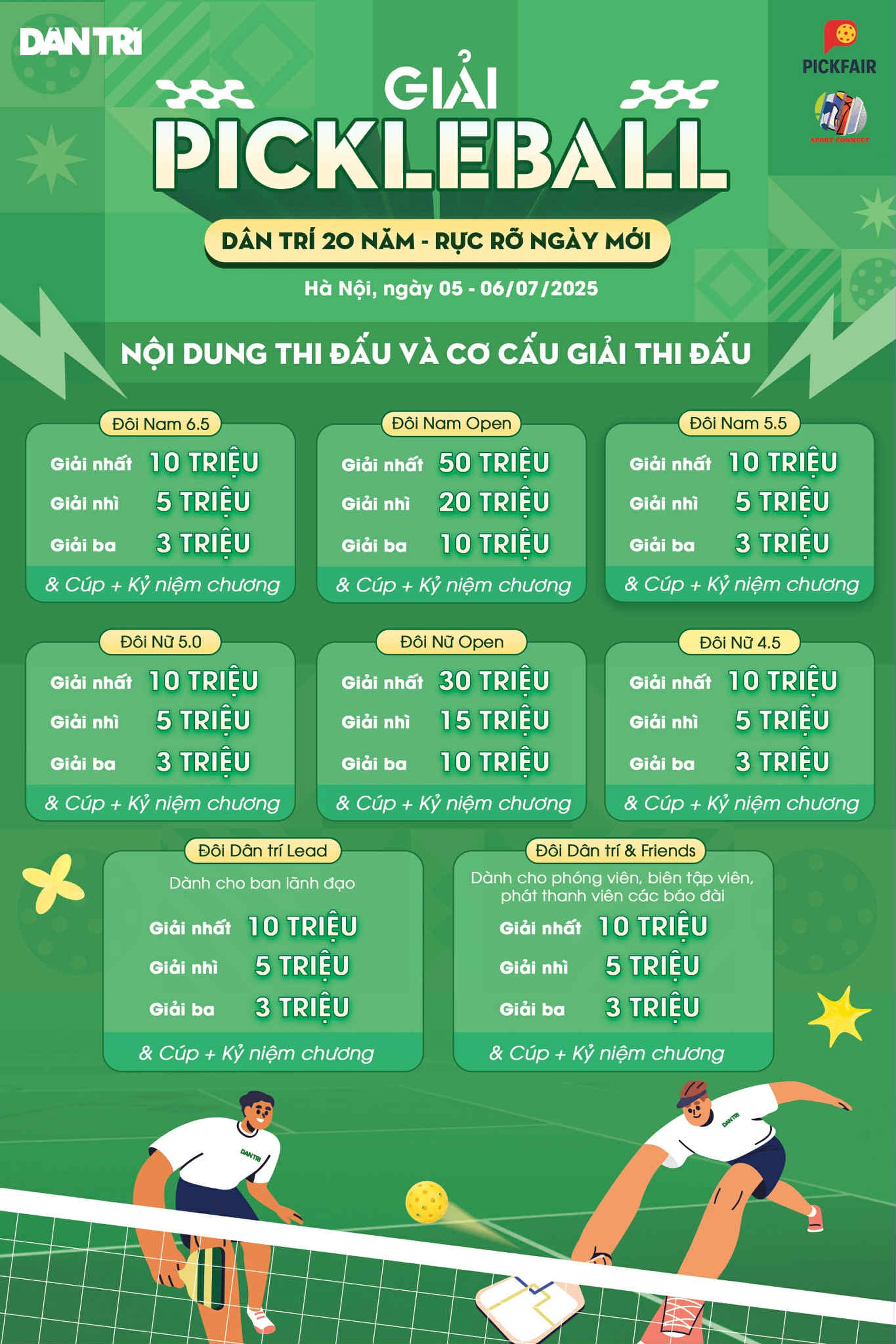 Bảo Thanh nổi bật trên sân, nói lý do dự giải pickleball của Báo Dân trí - 12 Bảo Thanh nổi bật trên sân, nói lý do dự giải pickleball của Báo Dân trí - 12