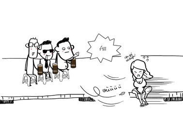 Tranh vui "Tình yêu không có lỗi, lỗi ở... bản thân?"