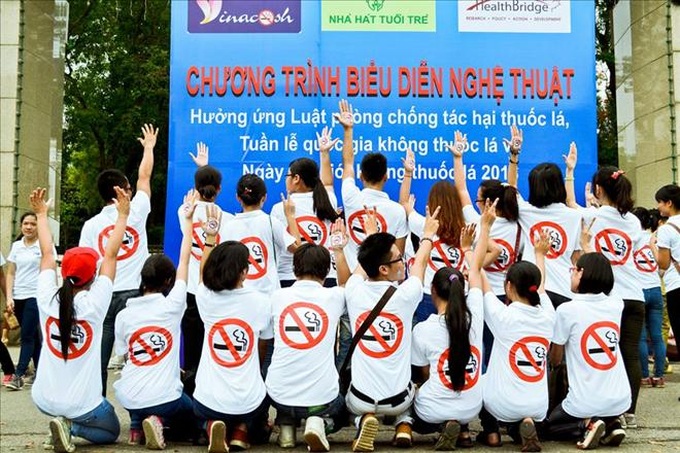 Hà Nội xây dựng môi trường học đường không khói thuốc.