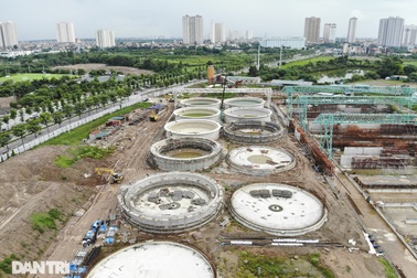 Hà Nội: Nhìn từ trên cao dự án xử lý nước thải chục nghìn tỷ dần hình thành