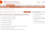 500 ngàn yêu cầu về dịch vụ điện được thực hiện qua cổng dịch vụ công quốc gia
