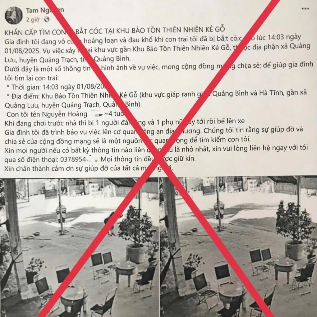 Tung tin giả về vụ bắt cóc trẻ em để kêu gọi ủng hộ từ thiện - 1