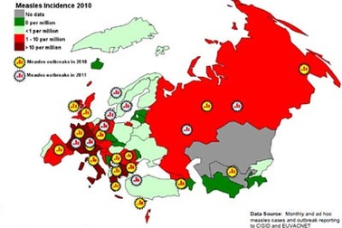 Châu Âu: Xuất hiện dịch sởi vì dân sợ tiêm vắc-xin