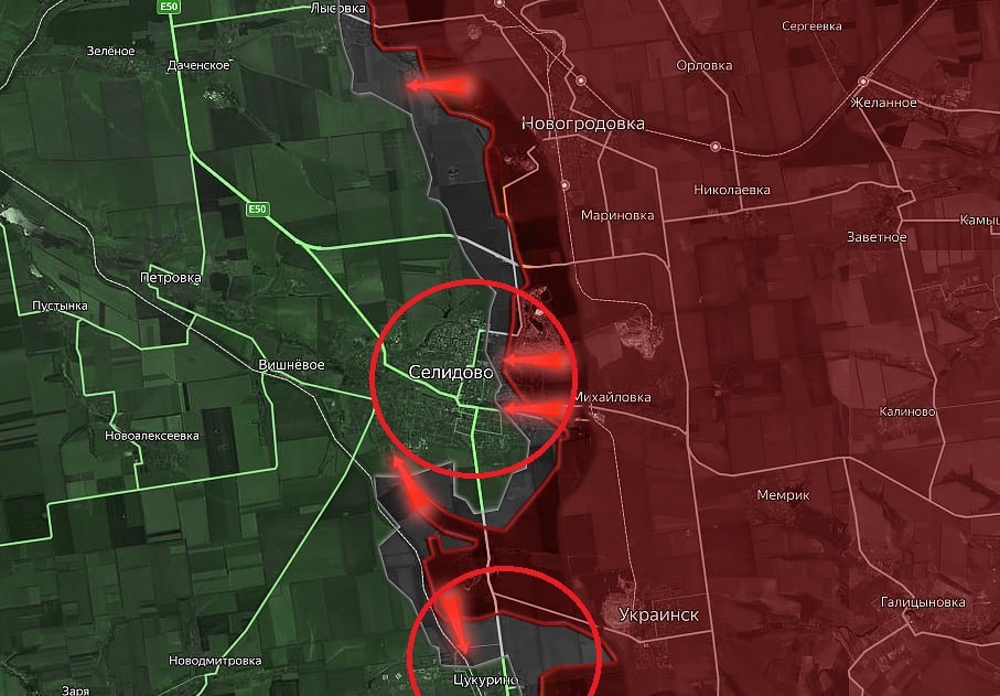 Quân đội Nga đang tích cực tạo các "vạc dầu" bao vây lực lượng Ukraine ở Donetsk (Ảnh: Military Analytics).