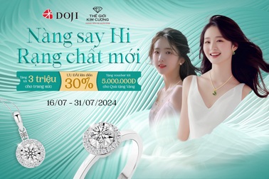 DOJI và Thế giới Kim cương tặng đến 3 triệu đồng cho khách mua trang sức