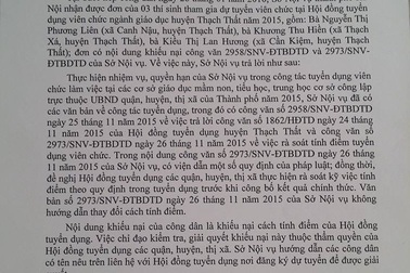 Vụ xét tuyển viên chức: Sở Nội vụ Hà Nội tiếp tục phớt lờ giải quyết khiếu nại