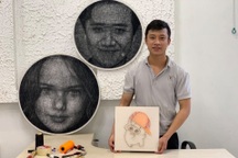 9X Sài Gòn có "biệt tài" vẽ chân dung bằng đinh và chỉ