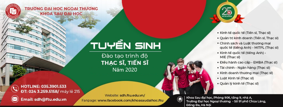 Đào tạo trình độ thạc sĩ, tiến sĩ của trường Đại học Ngoại Thương - Lời giải cho nguồn nhân lực trình độ cao - 3 Đào tạo trình độ thạc sĩ, tiến sĩ của trường Đại học Ngoại Thương - Lời giải cho nguồn nhân lực trình độ cao - 3