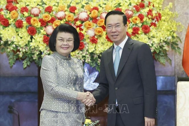 Chủ tịch nước Võ Văn Thưởng tiếp Chủ tịch Quốc hội Campuchia