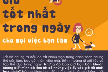 [Inforgraphics]: Chọn giờ “hoàng đạo” cho các công việc trong ngày