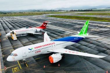 Bên trong máy bay "made in China" xuất hiện tại Vân Đồn